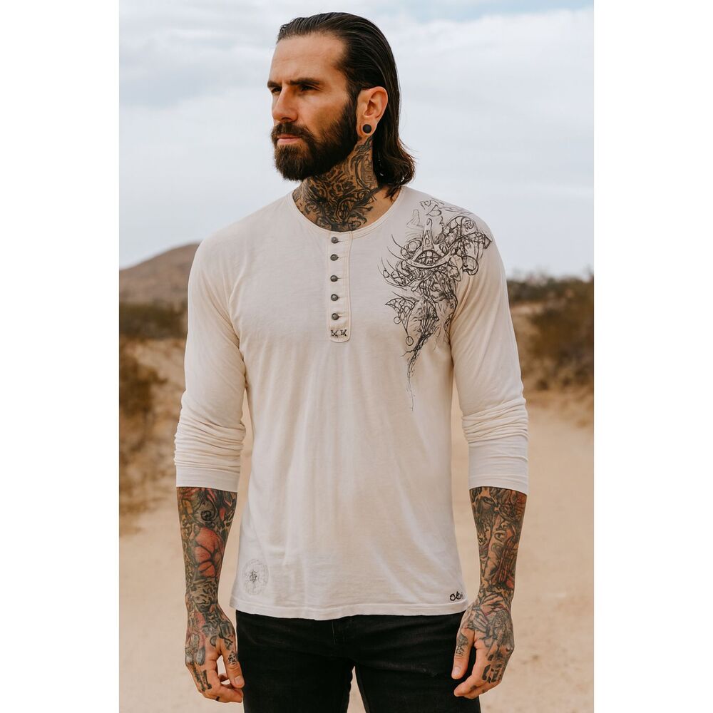 DORAMAFI Affliction like Long Sleeve Y2K Top Tee Shirt  Mens Size XL